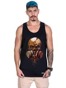 Men Tank Tops - Black - View 3
