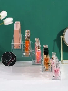 1 pieza Nuevo Estante de almacenamiento y exhibición de perfumes de varios niveles transparente, organizador de cosméticos y juguetes, para colecciones de vacaciones, playa, baño y dormitorio, de gran capacidad - transparente - Ver 3