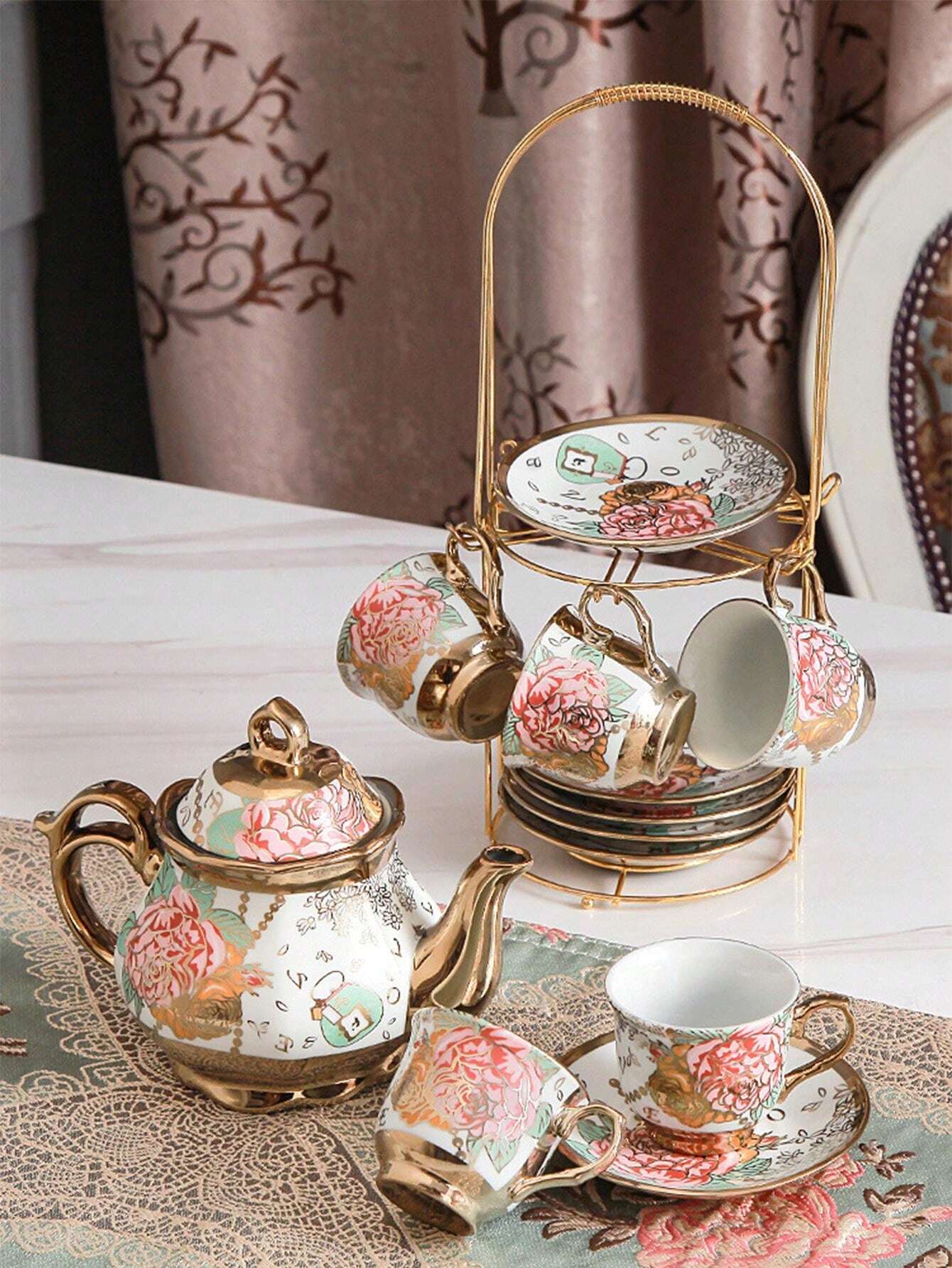 CIRC Tazza Tazza da caffè Tazza da caffè in Ceramica Irregolare Attorcigliata con Piattino Set Tazze da caffè A Forma di Nuvola Tazza da tè Regali per Ragazze Amanti della Mamma,Remarkable88