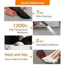 Juego de 2 mesas de centro anidadas redondas modernas, tablero de piedra sinterizada, patas pintadas en negro, mesa auxiliar apilable, mesa decorativa para sala de estar y apartamentos - Gris Claro - Ver 10
