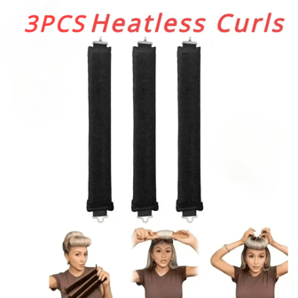 Set de 3 accesorios para el cabello, herramientas para rizar sin calor, rulos de goma, rulos de espuma, moldeador para dormir, cabello rizado, rulos, rizador de cabello, rizado sin calor, rulos para el cabello, herramientas para cabello rizado, productos para el cabello, equipos de peluquería