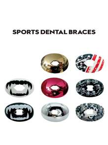 Núm vú giả , Bóng bầu dục Mỹ Răng Bảo vệ , Môi Bảo vệ , Răng Bảo vệ , Đấm bốc Và Chiến đấu - mạ vàng - Xem 5