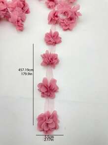 (60pcs/Pack) Diy Chiffon Lace Fabric Petals For Decoration Of Headwear, Clothing, Wedding, Crafts