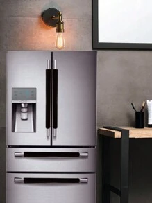 1pair Black Double Door Refrigerator Handle Cover, Oil-Proof & Dirt-Resistant Fridge Door Handle Gloves Kitchen Items Kitchen Accessories Kitchen Kitchen Tools - Black - View 2