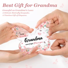 Gifts For Grandma, Best Grandma Birthday Gift, Mother's Day Gift, Gifts For Grandma Grandmother, Beautiful Butterfly-Shaped Acrylic Plaque Keepsake - To My Beautiful Grandma Birthday Graduation