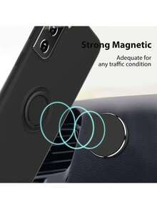 5Piezas Soporte Magnético para Celular Coche Casa Oficina - Negro - Ver 5