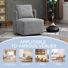 HOMEFUN Swivel Barrel Chair, Comfy Round Accent Sofa Chair For Living Room, 360 Degree Swivel Barrel Club Chair, Leisure Arm Chair For Nursery, Hotel, Bedroom, Office, Lounge - 灰色 - 查看 5