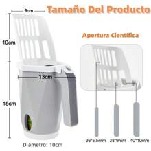 Cuchara para Arena para Gatos, Pala Gato 2 en 1,Kit de Pala de Arena para Arena para Gatos, Sistema de Cuchara para Tamiz de Arena para Gatos, Portátil Desmontable,con 60 Bolsa de Basura - Gris - Ver 3