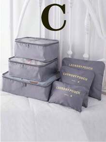 6 件旅行收納袋套裝,多用途行李收納盒,旅行必需品,手提箱,衣櫃。非常適合分類衣服、鞋子和日常用品 - 彩色 - 查看 5