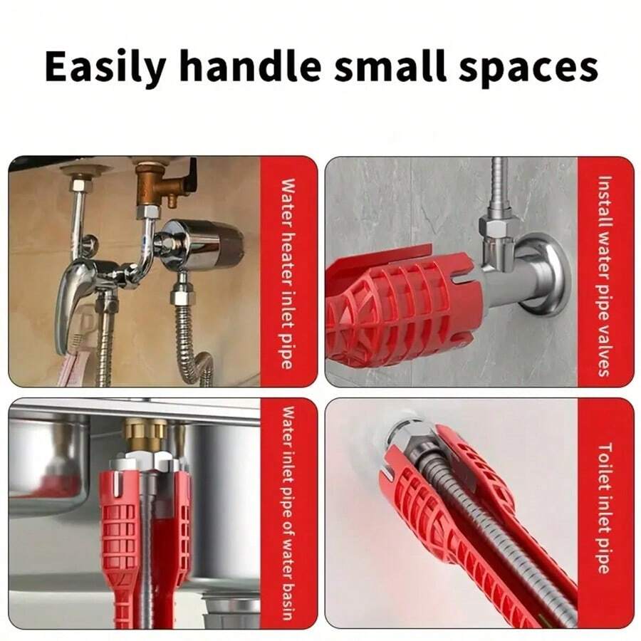 1pc 5-In-1, 8-In-1 Sink Wrench Set, Multi-Functional Basin Wrench Tool