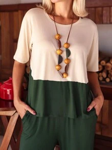 Women Two-Piece Outfits - 軍綠色 - 查看 1