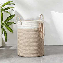 1pc Modern Minimalist Style Baby Storage Basket Made Of Rope, Suitable For Daily Use In Living Room And Bedroom