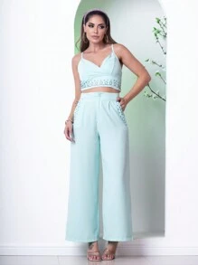 Women Two-Piece Outfits - 淺藍色 - 查看 4