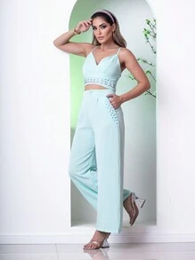 Women Two-Piece Outfits - 淺藍色 - 查看 3