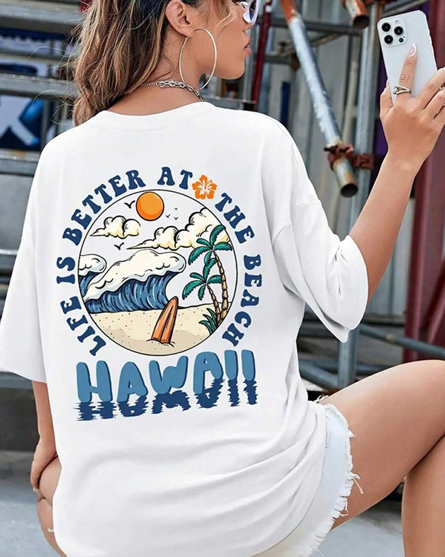 Women T-Shirts - 白色 - 查看 1