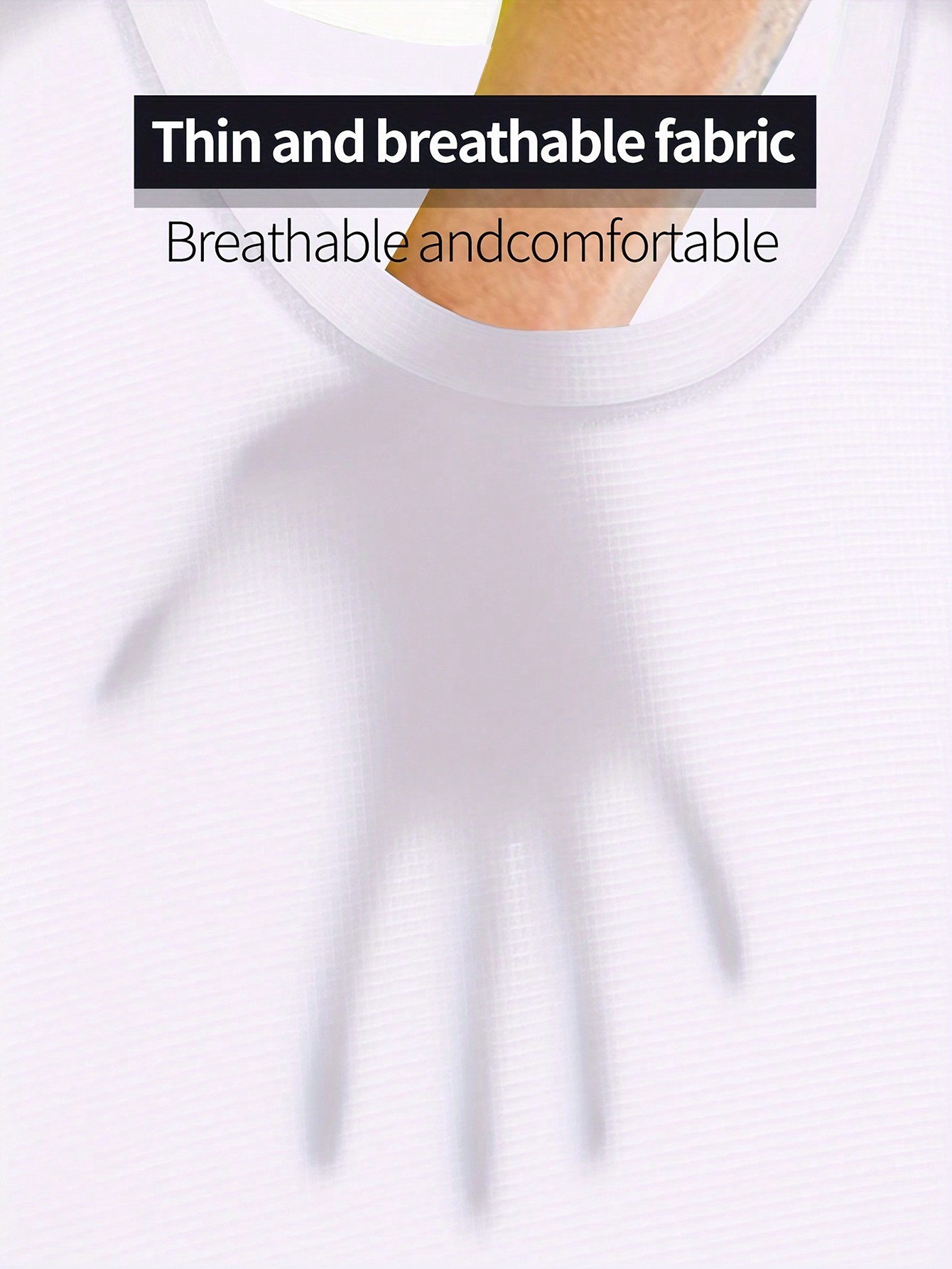 5 قطع تي شيرت رياضي رجالي أبيض أحادي اللون فائق ال...