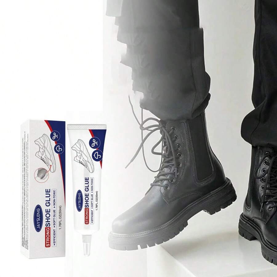 JAYSUING 1pc 50ml Shoe Repair Adhesive Instant Fixing Worn Shoes Sneakers Boots Sole Bond Strong Glue Waterproof Mending Tool - White - View 1