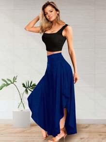 Women's Fashion Skorts - 藏蓝色 - 查看 2