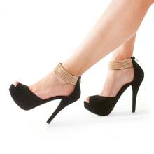 Women Heeled Sandals - 黑色 - 查看 1