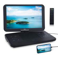 NAVISKAUTO 17.5" Portable Blu-Ray DVD Player With 15.4" 1920X1080 HD Large Screen HDMI-Compatible USB/SD - Black - View 2