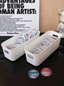 1 Đồng Màu Để Bàn Hộp Bảo Quản, Nhựa Trắng Để Bàn Hộp Bảo Quản, Ốp Lưng Điện Thoại Người Tổ Chức - trắng - Xem 6