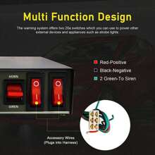Evershine Signal 12V 100W 警报器公共广播系统 [手持麦克风] [免提] [2 个 15A 开关] 9 种音调 适用于救护车、消防车、工程车辆 - A - 查看 6