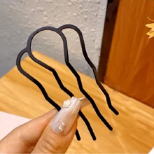 2 件/套 - 1 件松垮发型盘发工具发夹发棒弹性发髻制作器发饰套装、梳子、美发工具