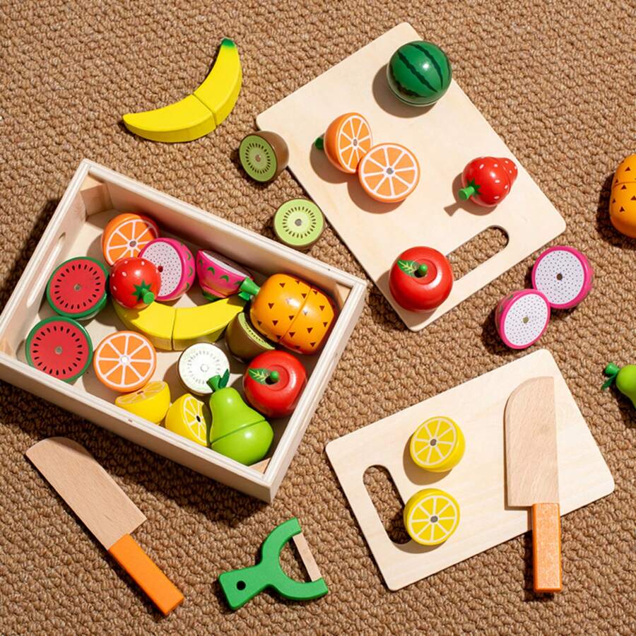 [16pcs Fruits And Vegetables] Children's Kitchen Pretend Play