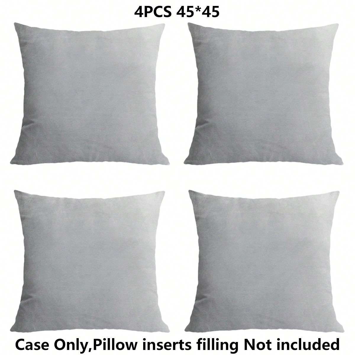 Piezas Funda De Almohada De Piel Suave De Felpa Corta De Color Sólido Y Simple Sin Relleno