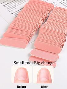 100 PCS Pink Mini Nail File, Disposable Nail File Double Sided Emery Board Suitable For Natural Acrylic Fake Nails Home And Salon Use