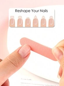 100 PCS Pink Mini Nail File, Disposable Nail File Double Sided Emery Board Suitable For Natural Acrylic Fake Nails Home And Salon Use