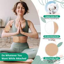 Castor Oil Pack Wrap, 20Pcs Disposable Castor Oil Packs, Highly Absorbent, Self-Adhesive Castor Oil Wrap - 卡其色 - 查看 4