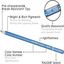 50/72 Piezas De Lápices De Colores Metálicos, Con Núcleo Blando Y Colores Vibrantes, Ideal Para Dibujar, Mezclar, Esbozar, Sombrear Y Colorear Para Principiantes Y Adultos - Multicolor - Ver 5