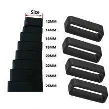 4 Pcs Watch Band Loop Holder Keeper For Resin Belt, Replacement Fastener Rings For Silicone Leather Rubber Watch Strap, Fastener Retainer Size 12 14 16 18 20 22mm As A Gift For Students Returning To School