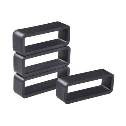 4 Pcs Watch Band Loop Holder Keeper For Resin Belt, Replacement Fastener Rings For Silicone Leather Rubber Watch Strap, Fastener Retainer Size 12 14 16 18 20 22mm As A Gift For Students Returning To School