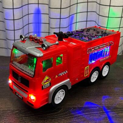 1 件消防车玩具车，带灯光、声音、电动行走功能，适合儿童（不含电池），奥迪 A3，儿童玩具车，玩具车，男孩玩具，汽车玩具，汽车