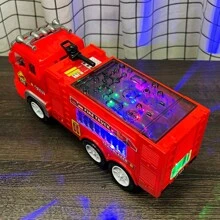 1 件消防车玩具车，带灯光、声音、电动行走功能，适合儿童（不含电池），奥迪 A3，儿童玩具车，玩具车，男孩玩具，汽车玩具，汽车
