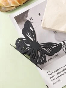 1只金屬蝴蝶形中空餐巾盒,個性化衛生紙組織盒 - 黑色 - 查看 7