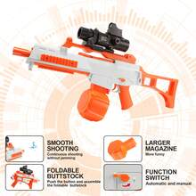 G36c 電動凝膠球爆能槍玩具,自動和手動雙射擊模式水彈飛濺玩具,帶大彈匣,適合庭院/戶外/水上游戲/海灘/派對/草地,非常適合戶外庭院活動團隊射擊遊戲,生日禮物和節日 - 白色 - 查看 7