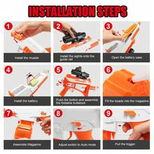 G36c 電動凝膠球爆能槍玩具,自動和手動雙射擊模式水彈飛濺玩具,帶大彈匣,適合庭院/戶外/水上游戲/海灘/派對/草地,非常適合戶外庭院活動團隊射擊遊戲,生日禮物和節日 - 白色 - 查看 4