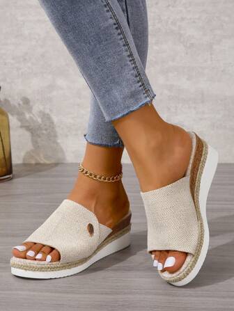 Women's Wedge Sandals, Open Toe Ankle Strap Wedge Heel Platform Sandals, Casual Flatform Sandals Valentines