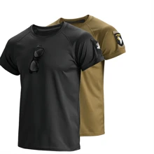 New Male Special Forces Tactical Shirt Cool Short Sleeve Sports Blouse - 卡其色 - 查看 3