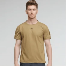 New Male Special Forces Tactical Shirt Cool Short Sleeve Sports Blouse - 卡其色 - 查看 2