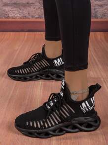 Thoáng khí Giải trí Giày lười Giày thể thao - màu đen - Xem 4