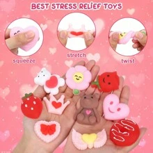 Squishy Mochi, Cartoon Design Stress Relief Mini Toy, Random Shipment - Multicolor - View 7