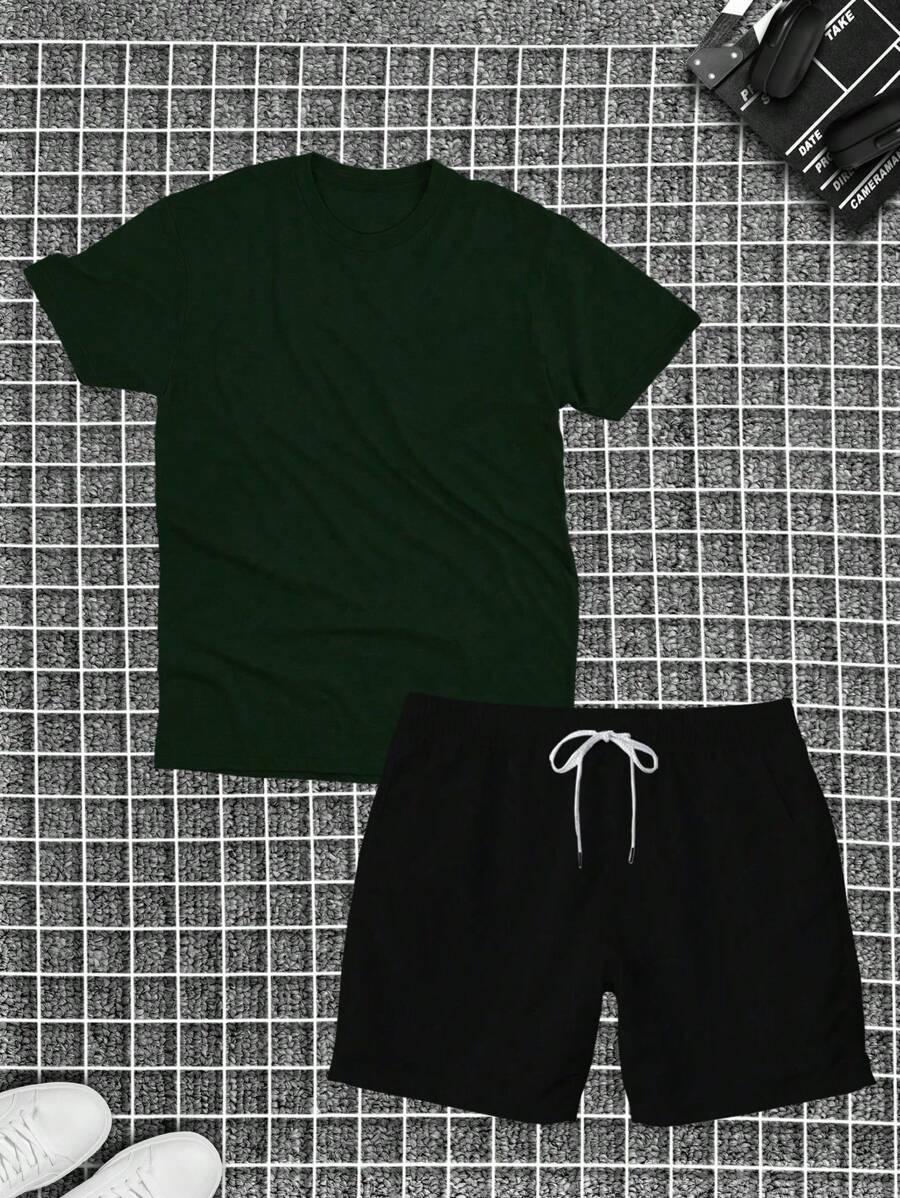 Men T-Shirts - 軍綠色 - 查看 1