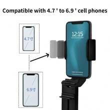 飛機手機支架,便攜旅行立架,機艙桌面可折疊調節支架,支持自拍,搭火車座位立架,支持360度旋轉,飛機手機支架,旅行攝影直播夾,行李箱萬用支架,桌面手機支架 - 黑色 - 查看 5