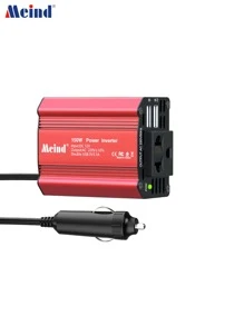 Inversor Para Coche Portátil De 150 W Con Dos Puertos Usb 12 V Dc A 220 V Ac, Inversor De Alimentación Para Coche - Rojo - Ver 2
