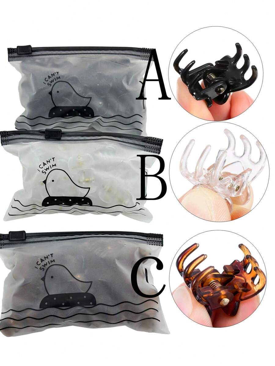 20pcs Women's Multicolor Mini Hair Clips, Great For Designing Hairstyles, Decorating Buns, Pinning Bangs, Strong Grip Multi-Functional Clips Casual Hair Claws Claw Clips Hair Jaw Clip Hair Clamps Hair Clutch Hair Catcher Clip Fall Winter Hair Accessories For Women For Vacation Outfits Woman - Multicolor - View 1