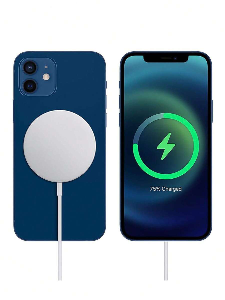 Cargador Inalambrico MAGSAFE Magnetico para iPhone (Generico) - Blanco - Ver 1
